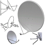 Антенна спутниковая офсетная АУМ CTB-0.9-1.1 0.8 Logo St с лого Триколор с кронштейном